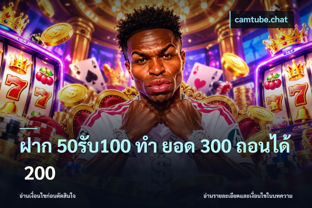 ฝาก 50รับ100 ทํา ยอด 300 ถอนได้ 200