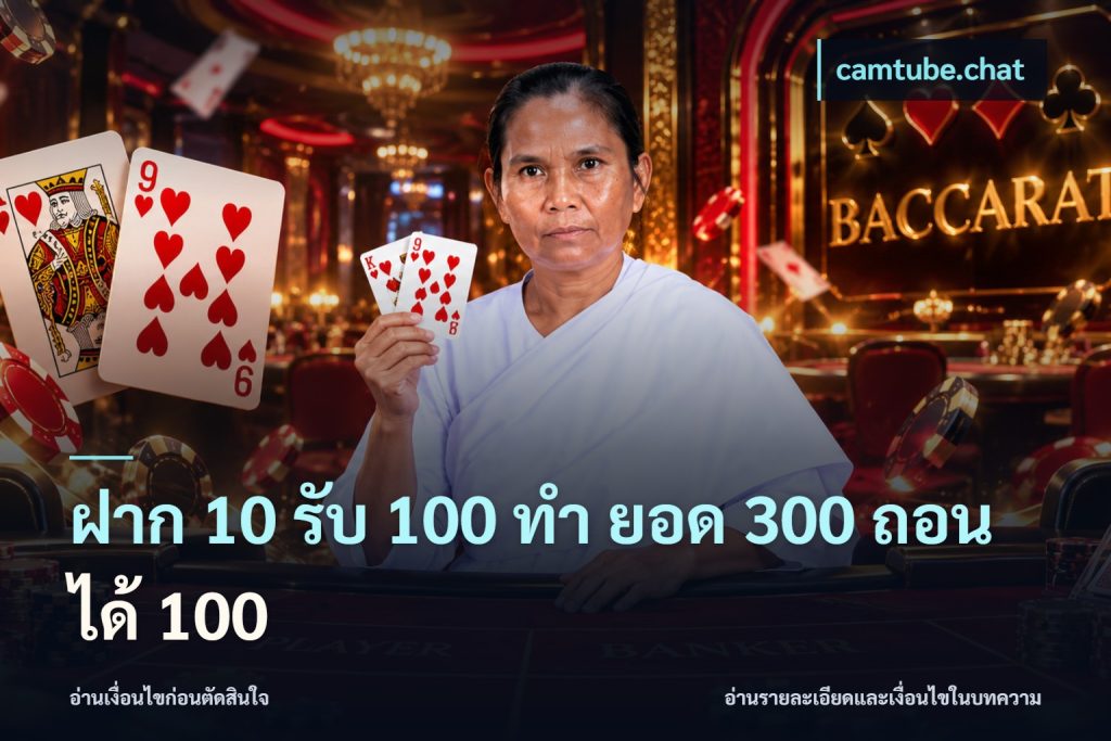 ฝาก 10 รับ 100 ทํา ยอด 300 ถอนได้ 100
