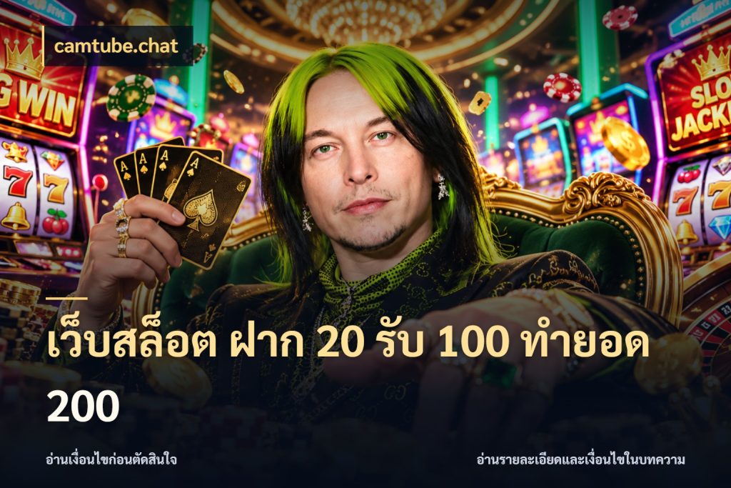 เว็บสล็อต ฝาก 20 รับ 100 ทำยอด 200 โปรกับเกมที่ชอบเลือกให้ตรงสไตล์ สไตล์ camtube.chat