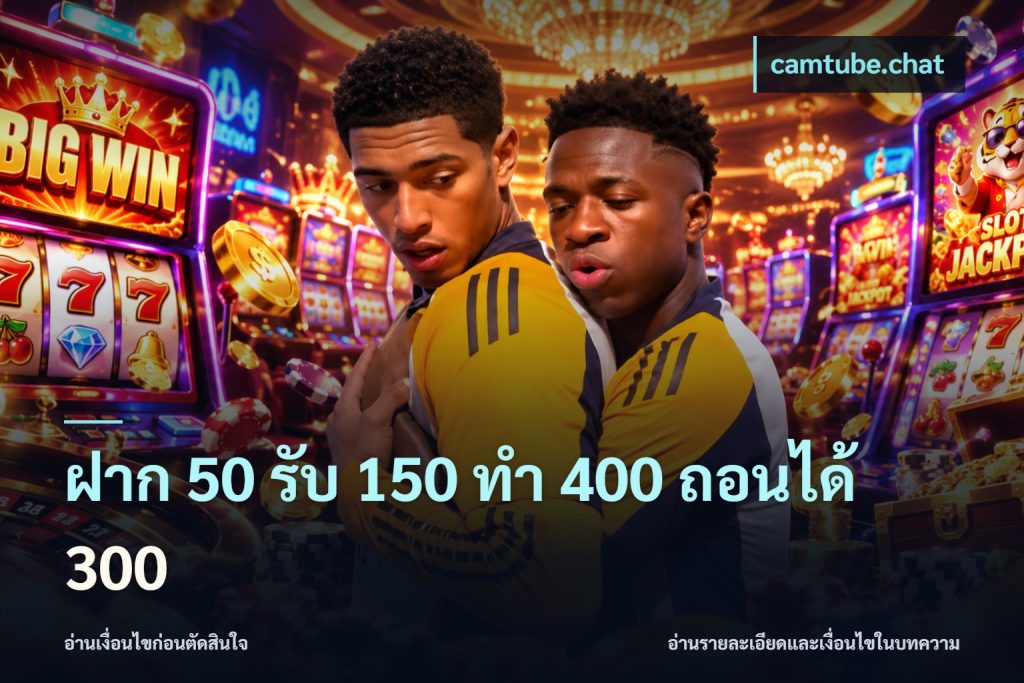 ฝาก 50 รับ 150 ทํา 400 ถอนได้ 300