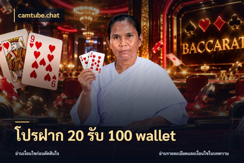 โปรฝาก 20 รับ 100 wallet รูปแบบโบนัสกับสิทธิ์ของสายเกม กับ camtube.chat