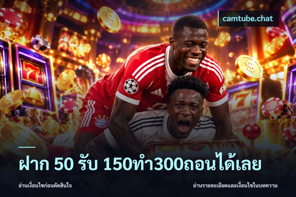 ฝาก 50 รับ 150ทำ300ถอนได้เลย
