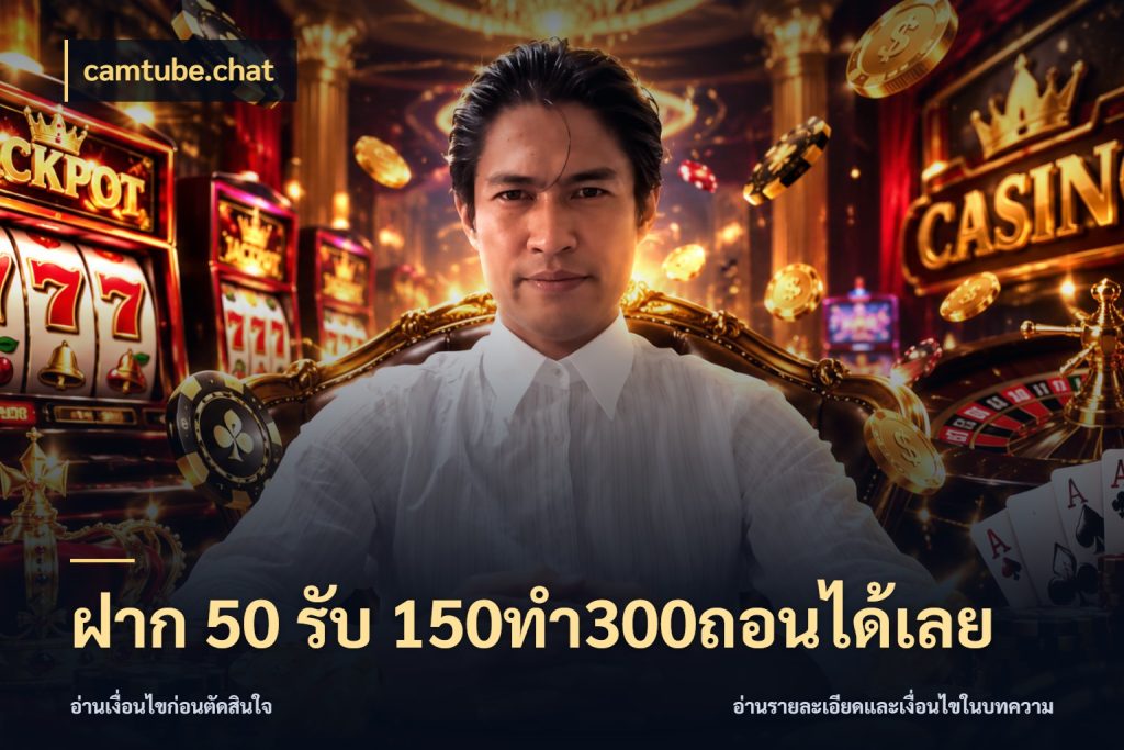 ฝาก 50 รับ 150ทำ300ถอนได้เลย ยอดฝากและยอดรับในมุมของคนชอบลุ้น กับ camtube.chat