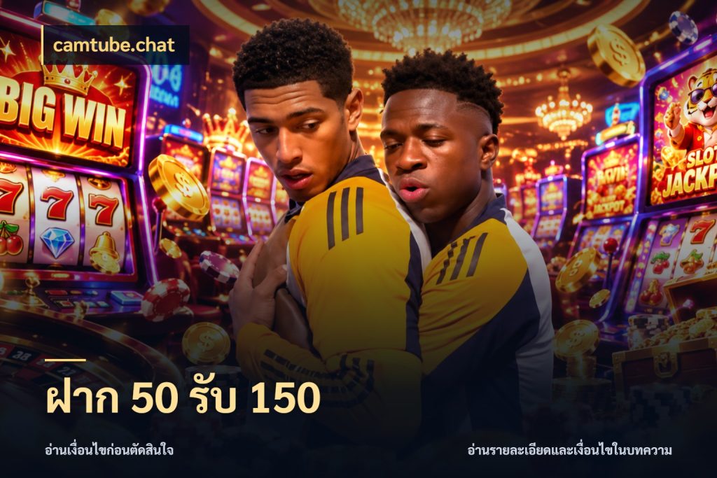 ฝาก 50 รับ 150 สีสันของโปรฝากและยอดรับ กับ camtube.chat