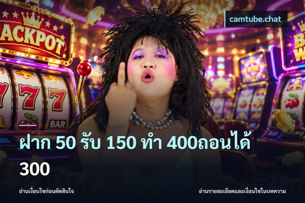 ฝาก 50 รับ 150 ทํา 400ถอนได้ 300