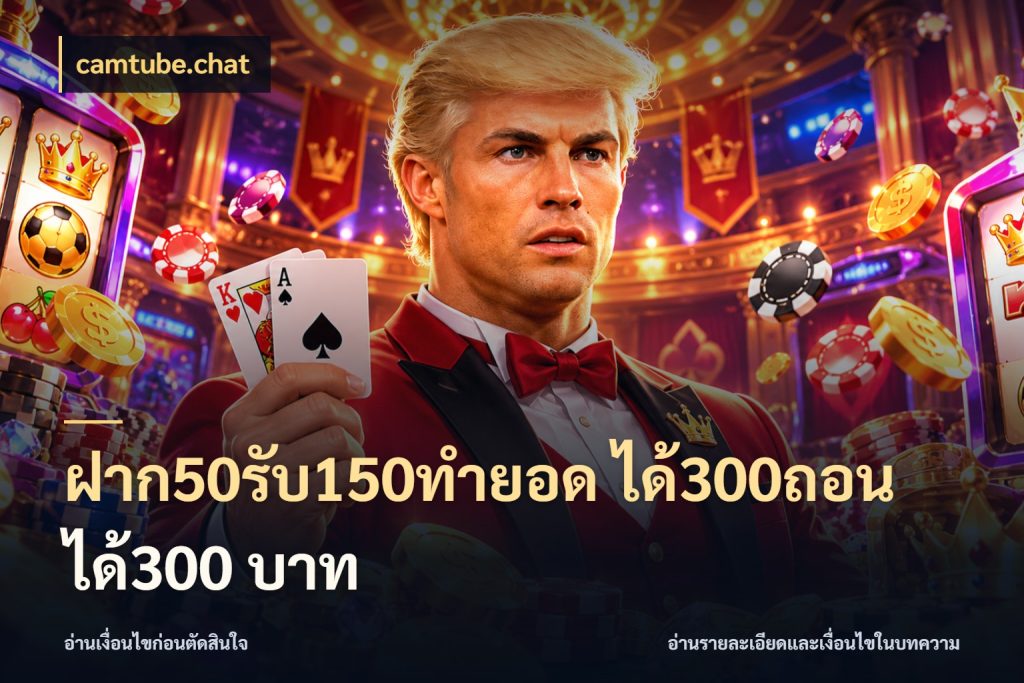 ฝาก50รับ150ทํายอด ได้300ถอนได้300 บาท ยอดฝากและยอดรับในมุมของคนชอบลุ้น ในมุม camtube.chat