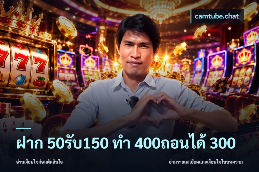 ฝาก 50รับ150 ทํา 400ถอนได้ 300