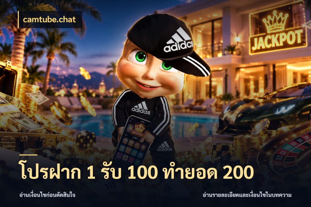 โปรฝาก 1 รับ 100 ทำยอด 200 จับประเด็นยอดรับก่อนเลือกความสนุก สไตล์ camtube.chat