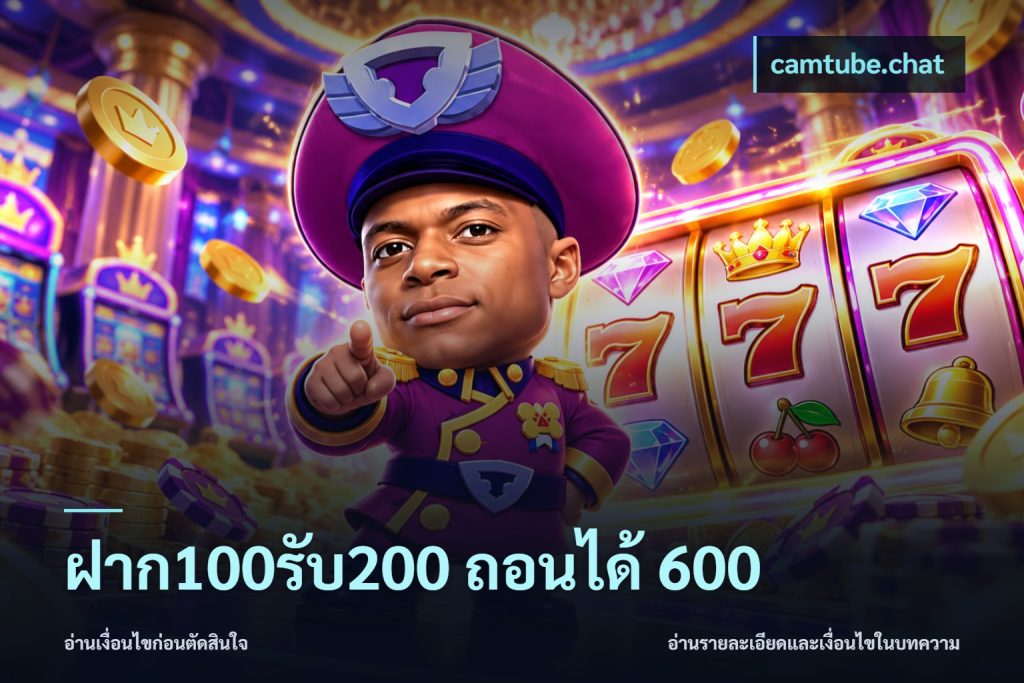 ฝาก100รับ200 ถอนได้ 600