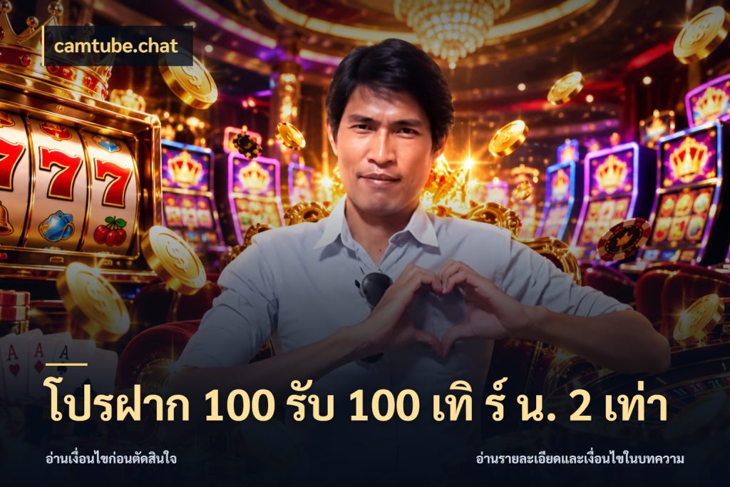 โปรฝาก 100 รับ 100 เทิ ร์ น. 2 เท่า camtube.chat เครดิตกับรูปแบบโปรที่ตรงใจ