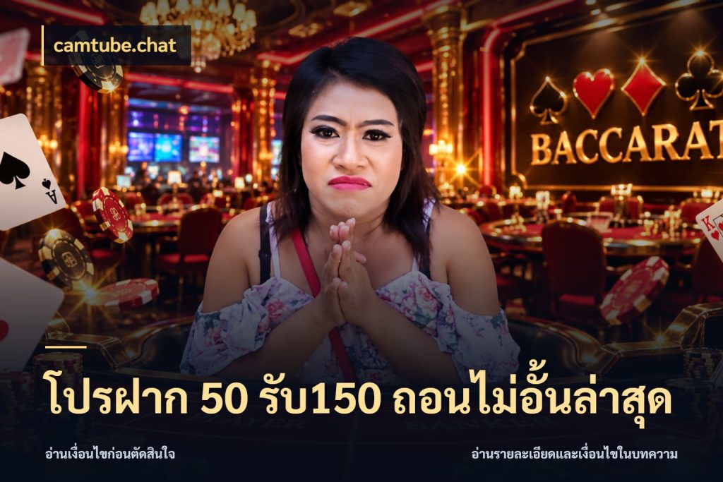 โปรฝาก 50 รับ150 ถอนไม่อั้นล่าสุด จับคู่โบนัสกับสไตล์เกมที่ชอบ สไตล์ camtube.chat
