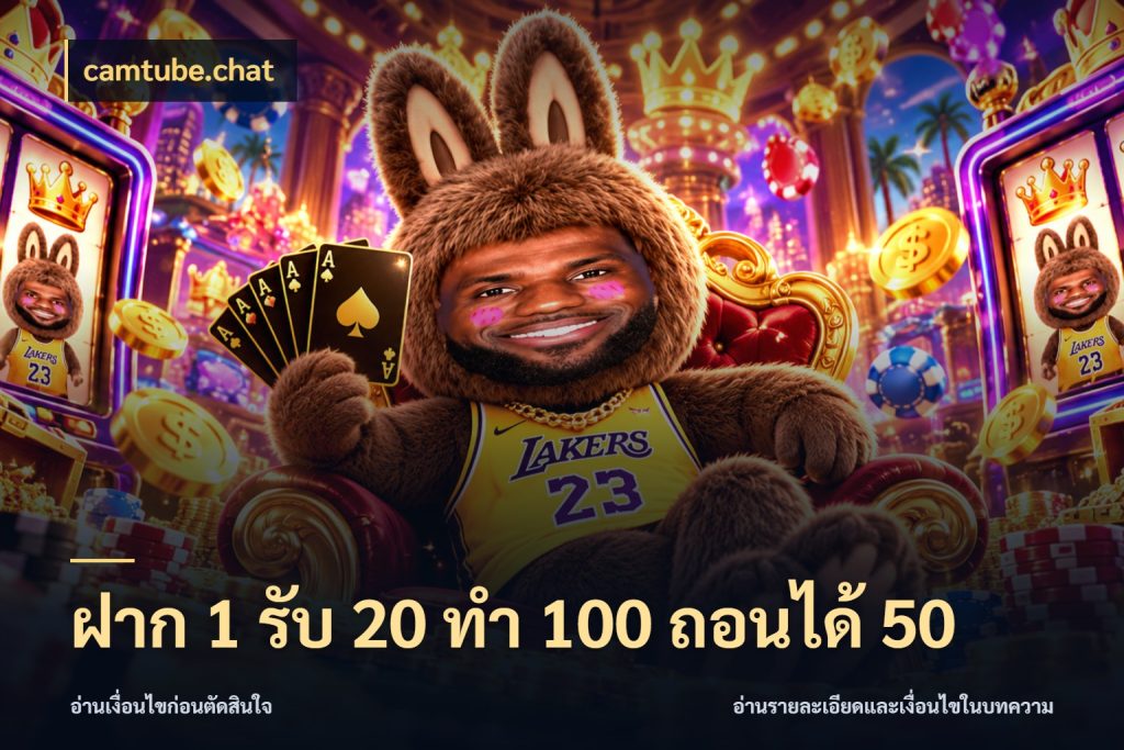 ฝาก 1 รับ 20 ทำ 100 ถอนได้ 50 ยอดฝากและยอดรับในมุมของคนชอบลุ้น กับ camtube.chat