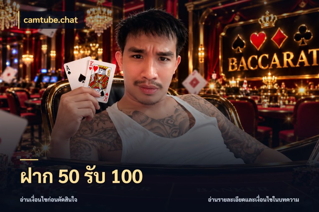 ฝาก 50 รับ 100 รูปแบบโบนัสกับสิทธิ์ของสายเกม สไตล์ camtube.chat