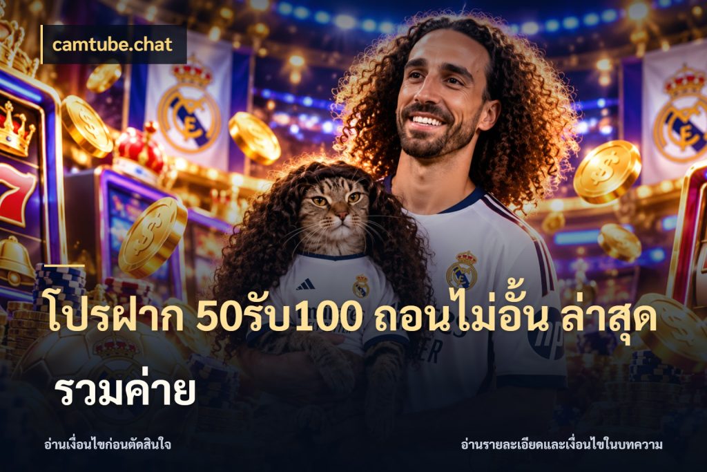 โปรฝาก 50รับ100 ถอนไม่อั้น ล่าสุด รวมค่าย สายโบนัสเลือกจังหวะสนุกได้อย่างไร กับ camtube.chat