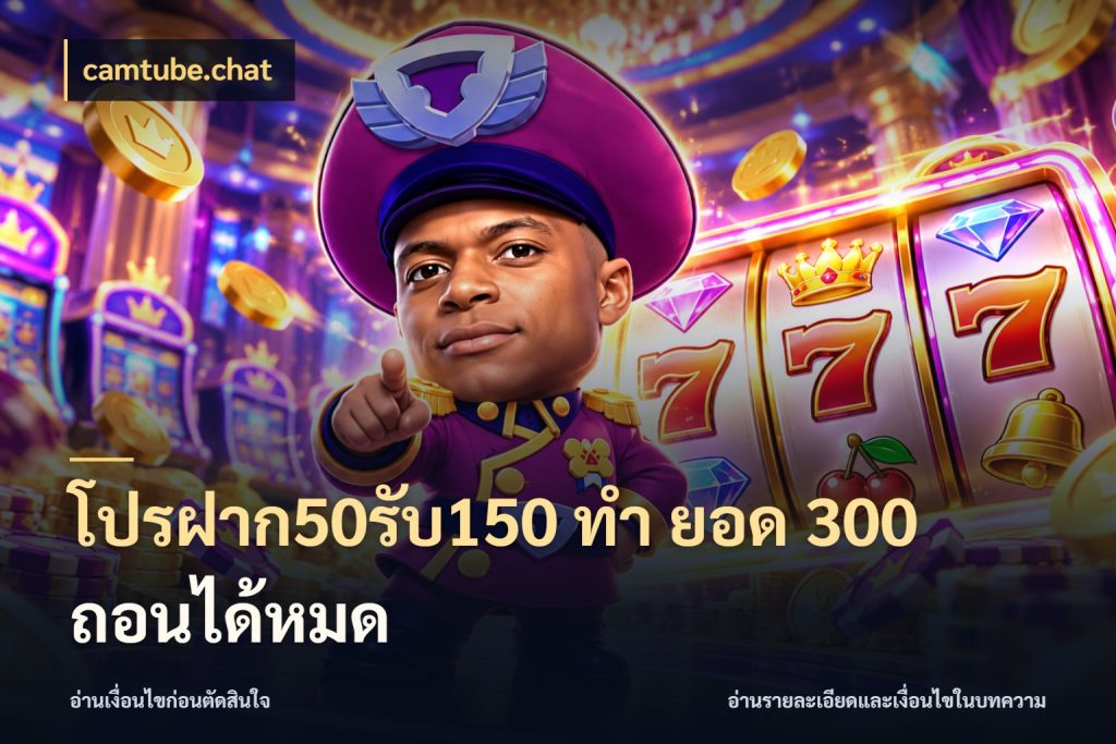 โปรฝาก50รับ150 ทํา ยอด 300 ถอนได้หมด สายโบนัสเลือกจังหวะสนุกได้อย่างไร ในมุม camtube.chat
