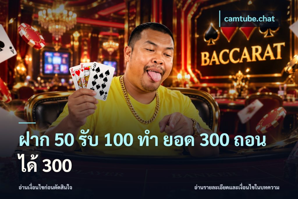 ฝาก 50 รับ 100 ทํา ยอด 300 ถอนได้ 300