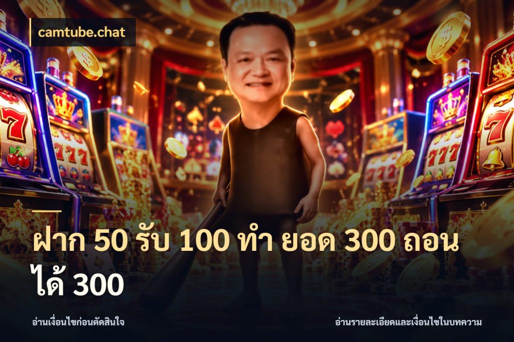 ฝาก 50 รับ 100 ทํา ยอด 300 ถอนได้ 300 สนุกกับตัวเลือกโปรในสไตล์ของคุณ กับ camtube.chat