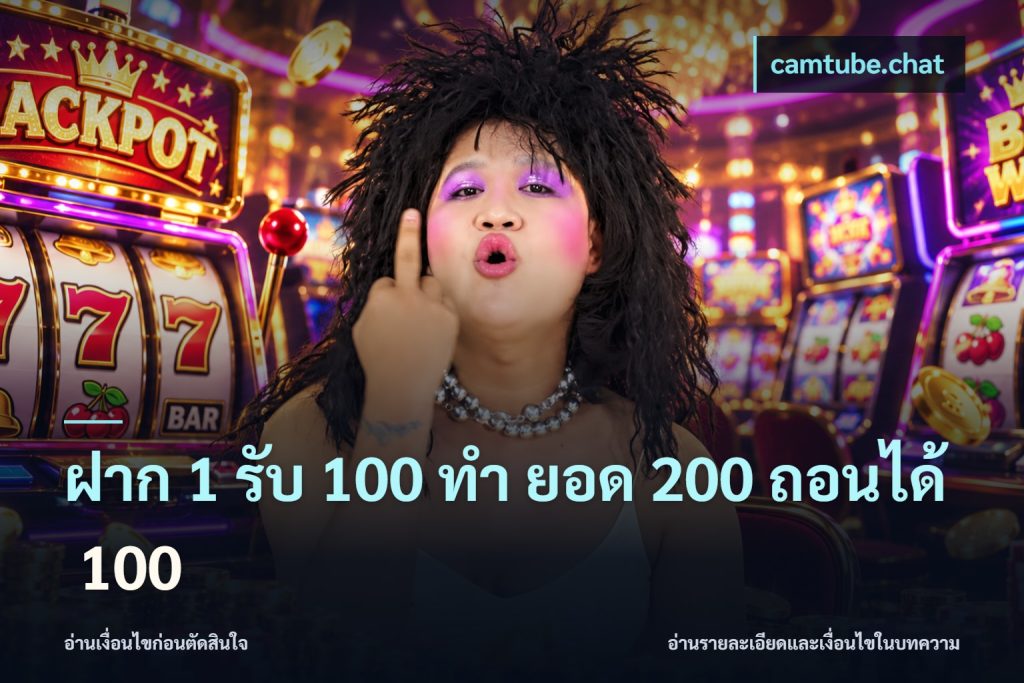 ฝาก 1 รับ 100 ทํา ยอด 200 ถอนได้ 100