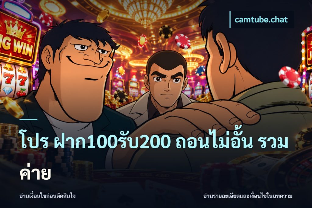 โปร ฝาก100รับ200 ถอนไม่อั้น รวมค่าย