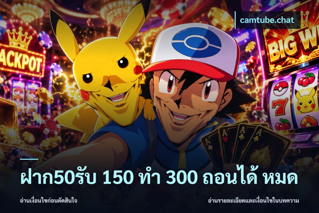 ฝาก50รับ 150 ทำ 300 ถอนได้ หมด