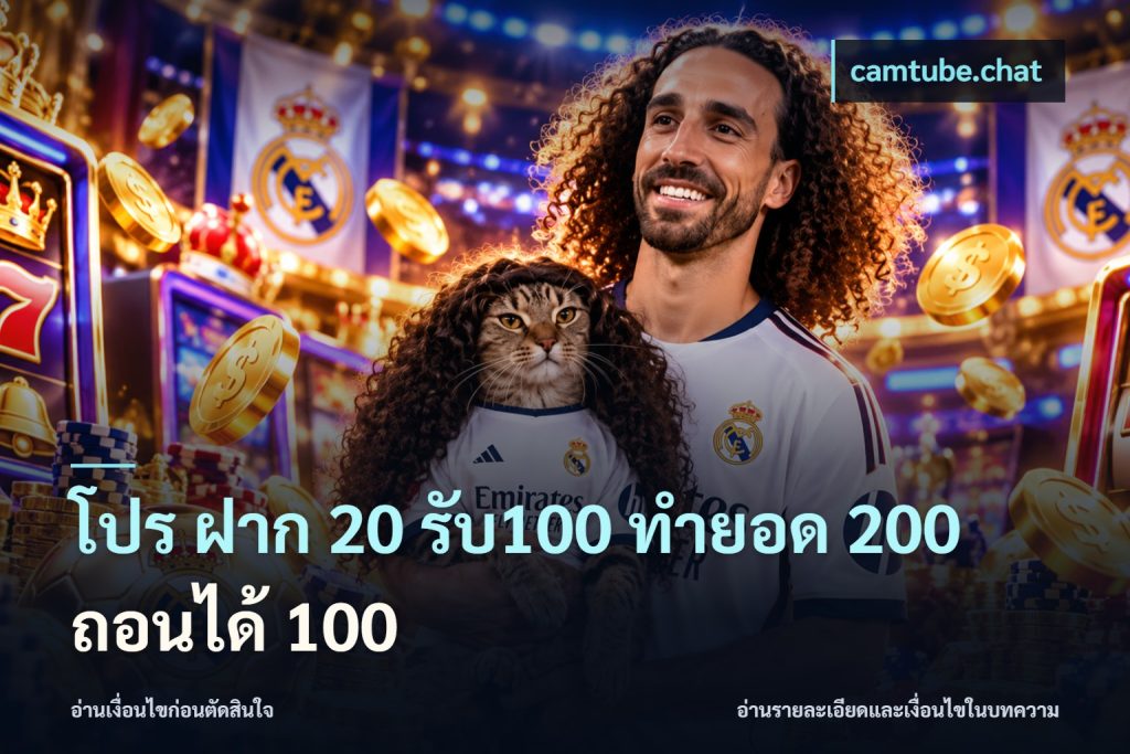 โปร ฝาก 20 รับ100 ทำยอด 200 ถอนได้ 100