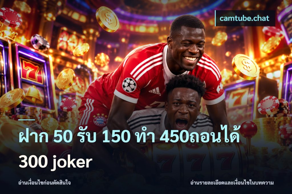 ฝาก 50 รับ 150 ทํา 450ถอนได้ 300 joker