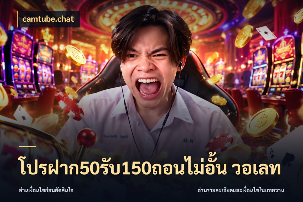 โปรฝาก50รับ150ถอนไม่อั้น วอเลท จุดเด่นของเครดิตที่คนชอบเกมอยากรู้ กับ camtube.chat