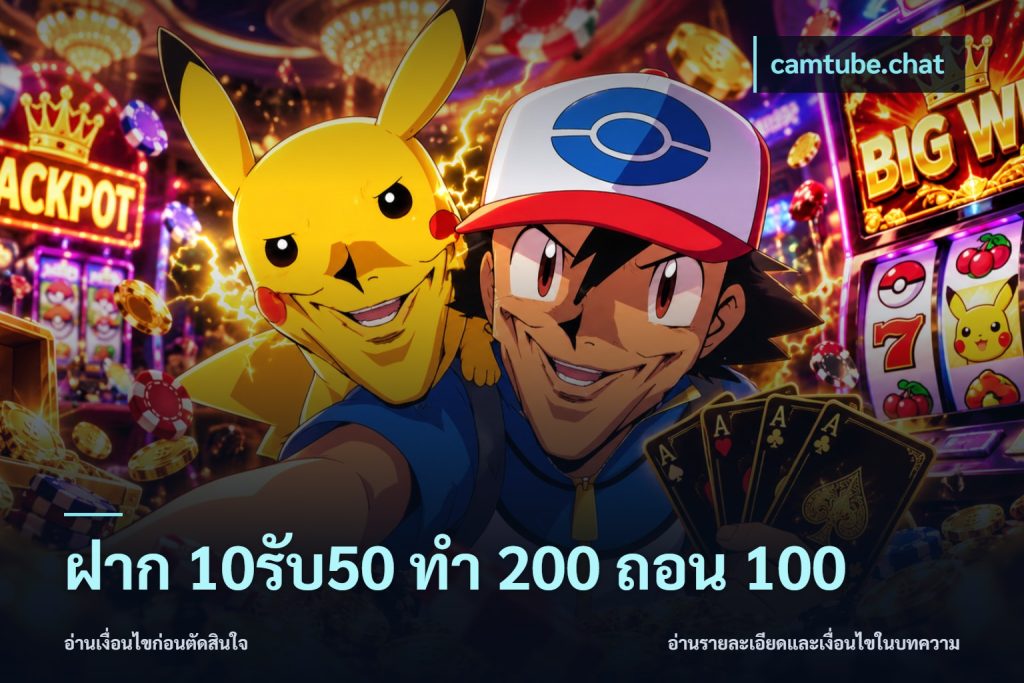 ฝาก 10รับ50 ทํา 200 ถอน 100