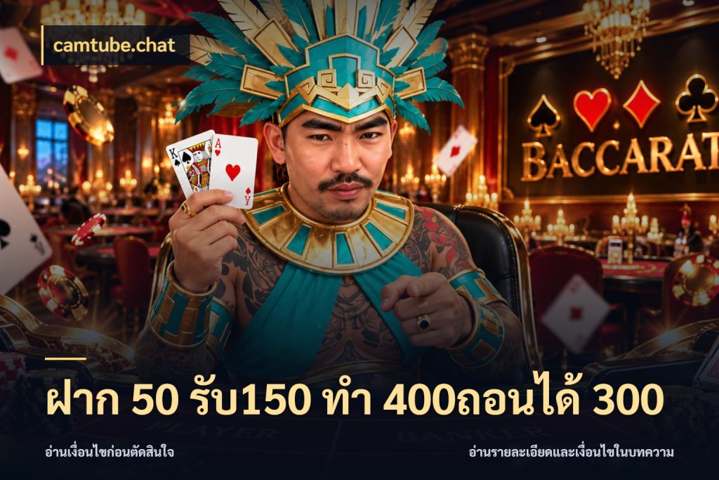 ฝาก 50 รับ150 ทํา 400ถอนได้ 300 โปรกับเกมที่ชอบเลือกให้ตรงสไตล์ สไตล์ camtube.chat
